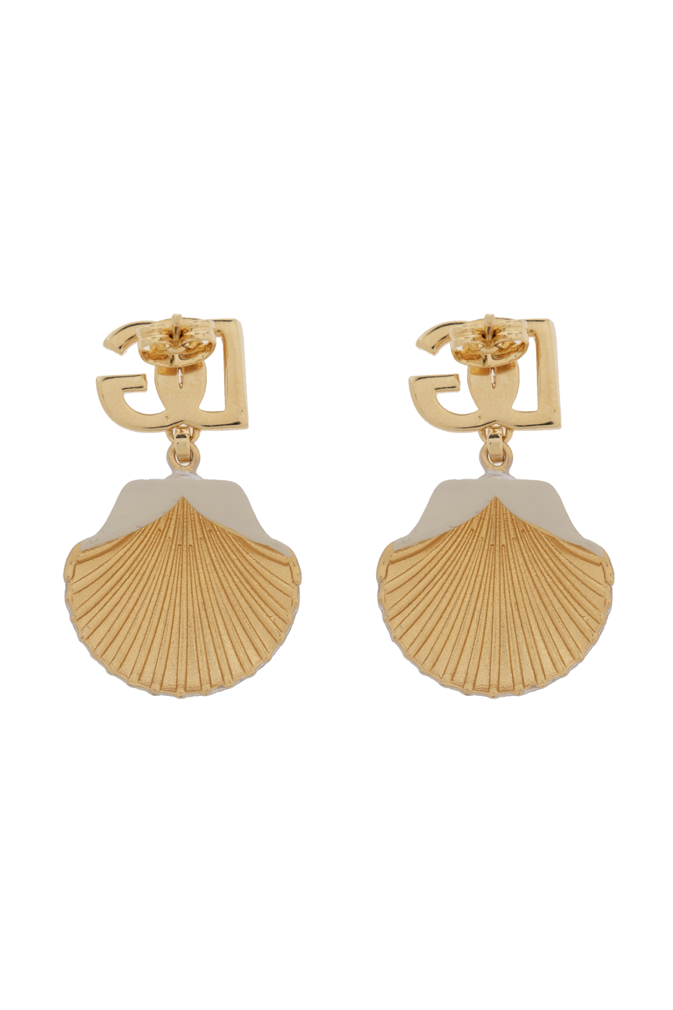 【関税＆送料込み】Dolce & Gabbana Earring With Pendant Earrings with DG logo and rhinestone teardrop pendant in